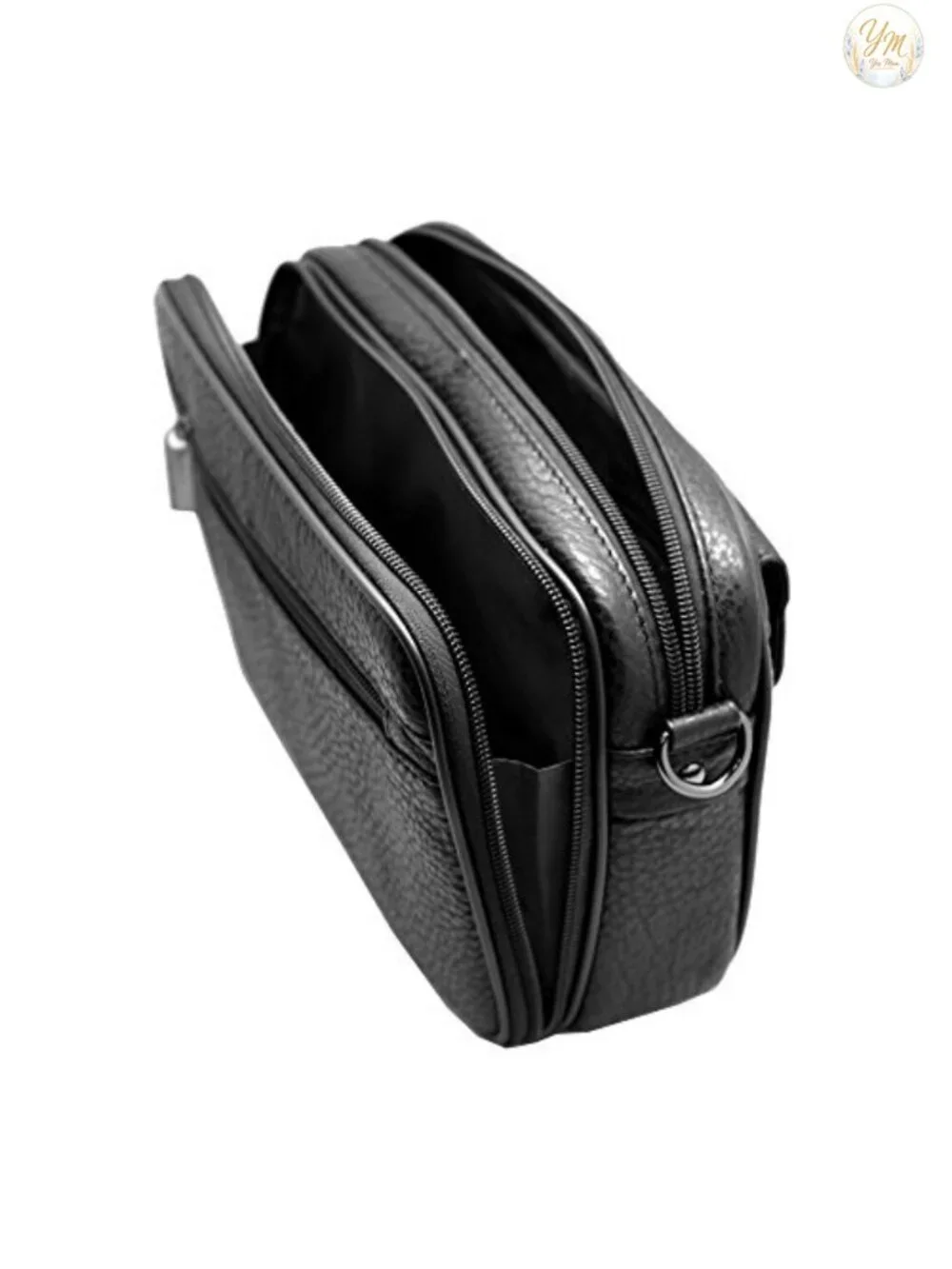 Genuine Leather Messenger Bag Crossbody Shoulder Bag Wallet Organizer